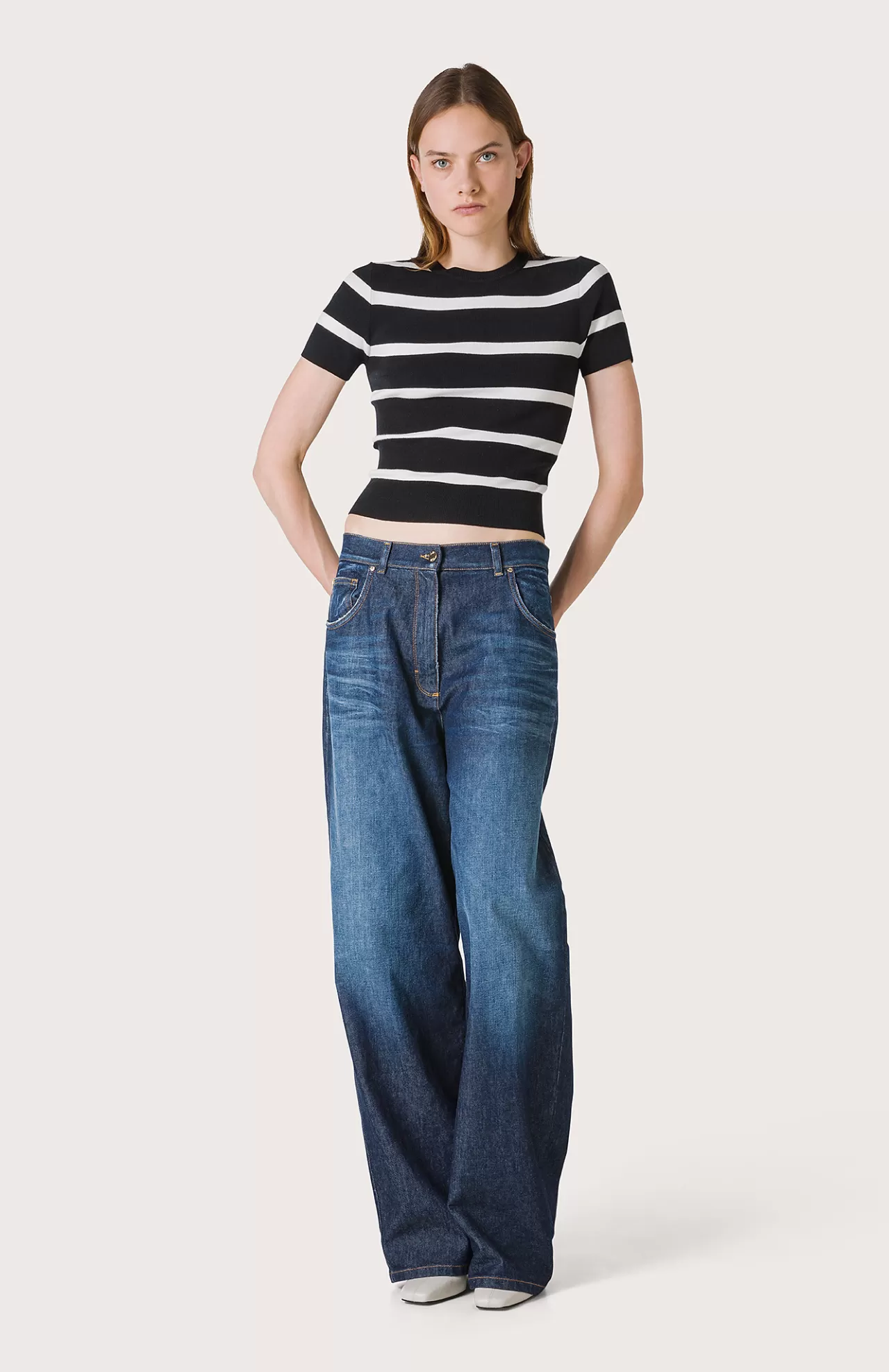 Donna Seventy Venezia Pantaloni^Jeans Denim Con Striature