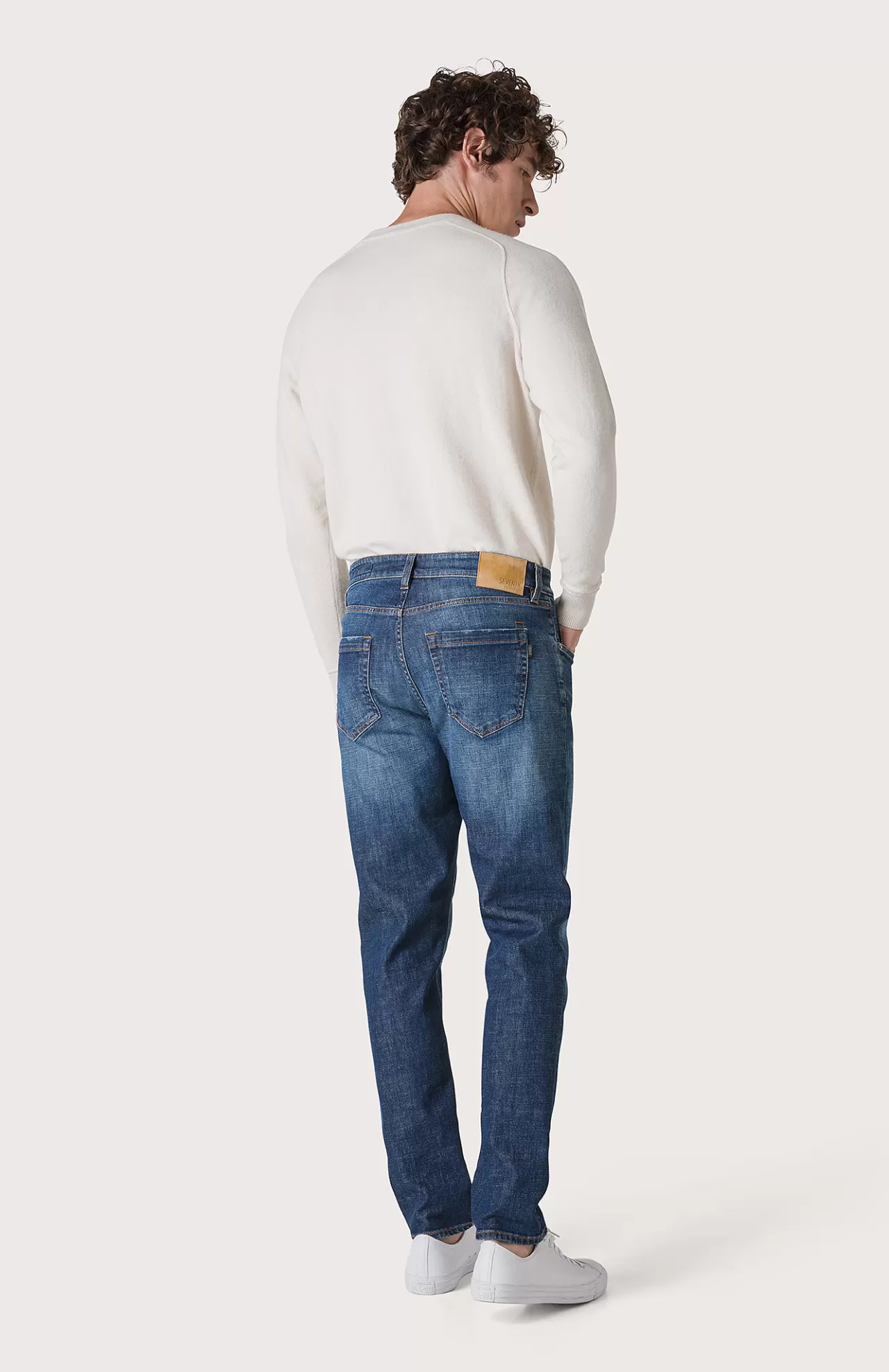 Uomo Seventy Venezia Pantaloni^Jeans Denim Effetto Vintage